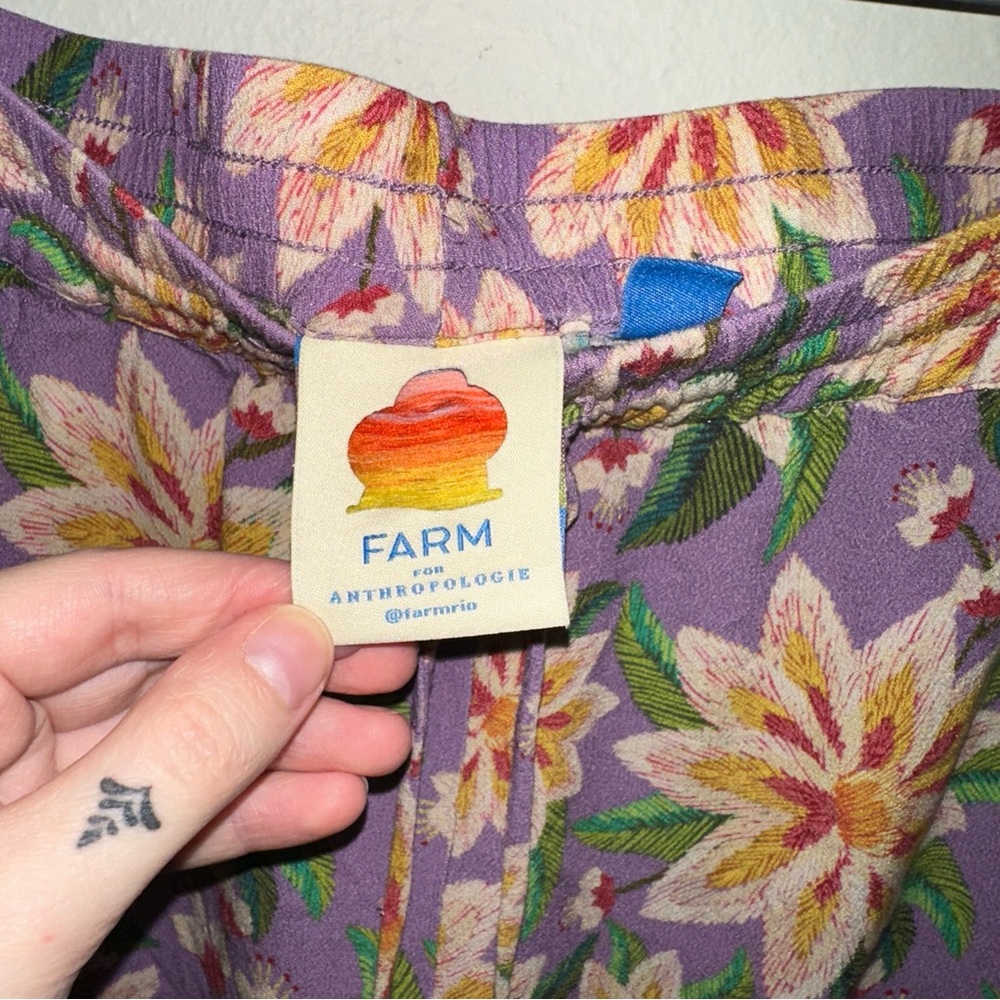 Farm by Anthropologie Floral Purple Women's Shorts - Picture 3 of 3